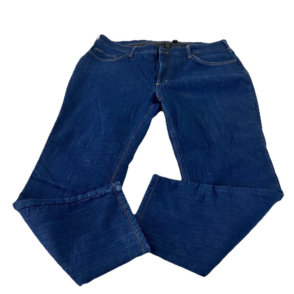 Carhartt Jeans Womens 18 Medium Wash Denim Relaxed Fit Flannel Lined Work 40x29